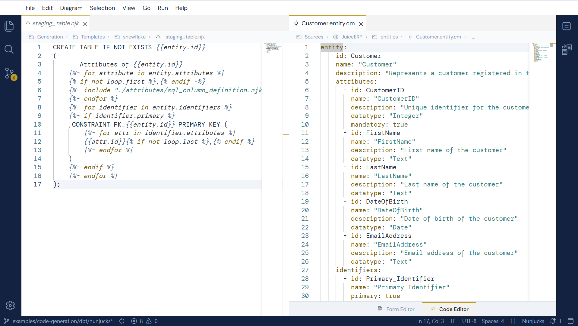 template-and-code-perspective