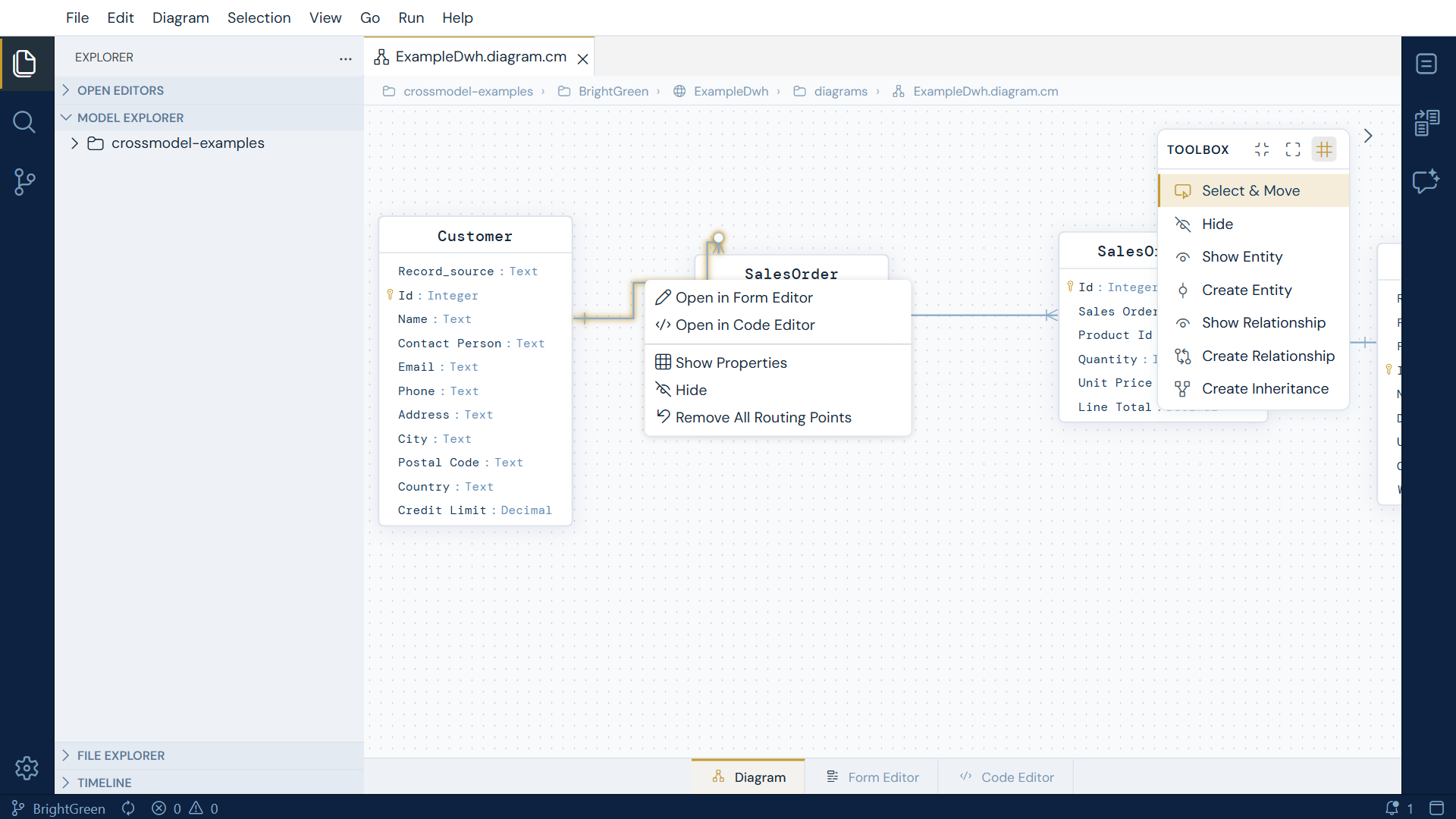 Remove All Routing Points on a bent line's context menu