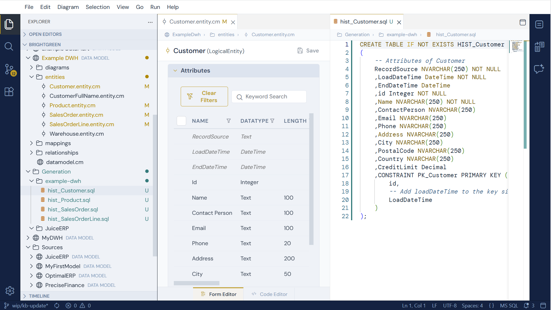 Generate results in the explorer